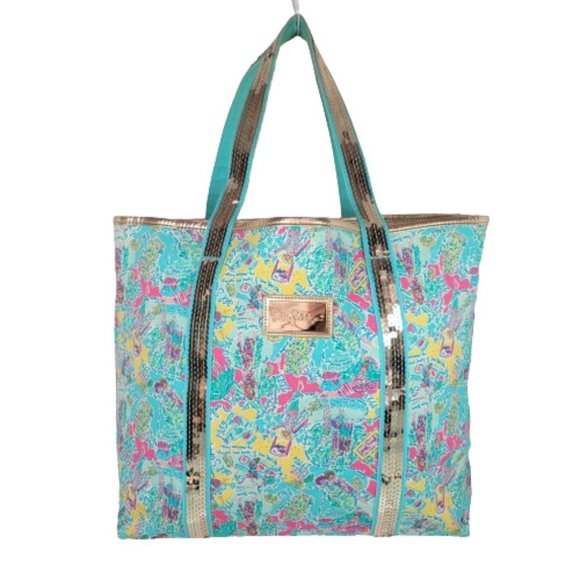 Lilly Pulitzer Handbags - Lilly Pulitzer Large Utility Sequins Tote Bag